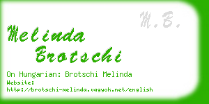 melinda brotschi business card